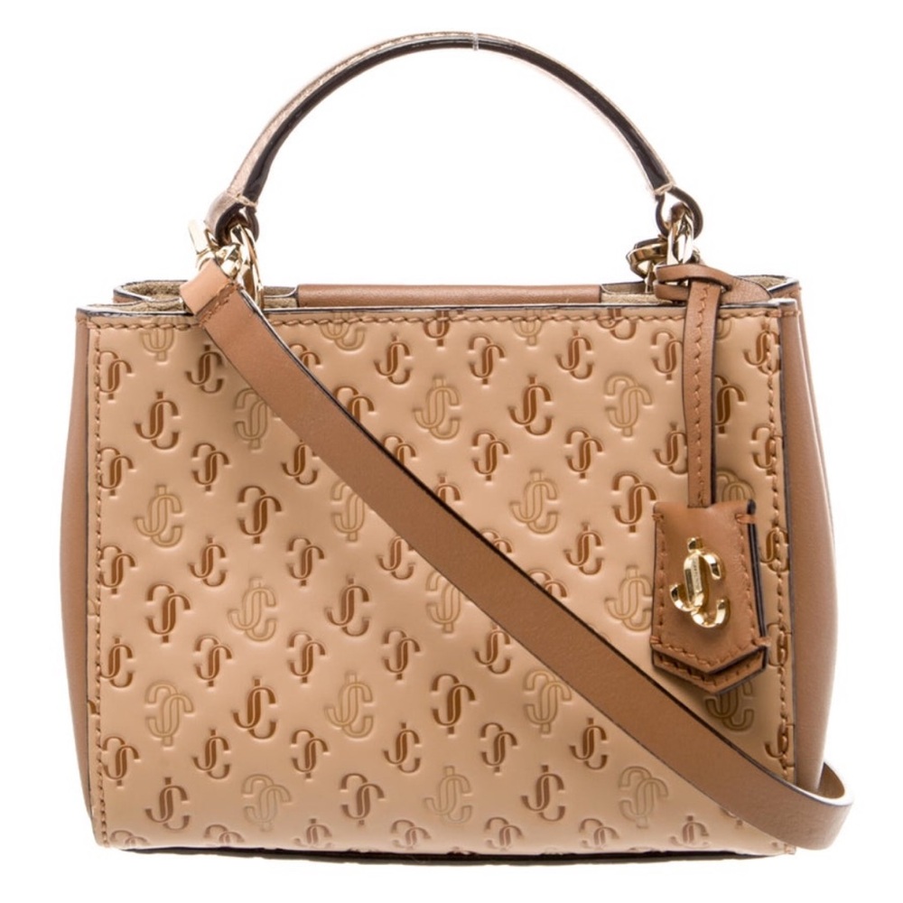 OBO~ Jimmy Choo Mini Varenne Top Handle in Caramel & Light Gold - Picture 2 of 9